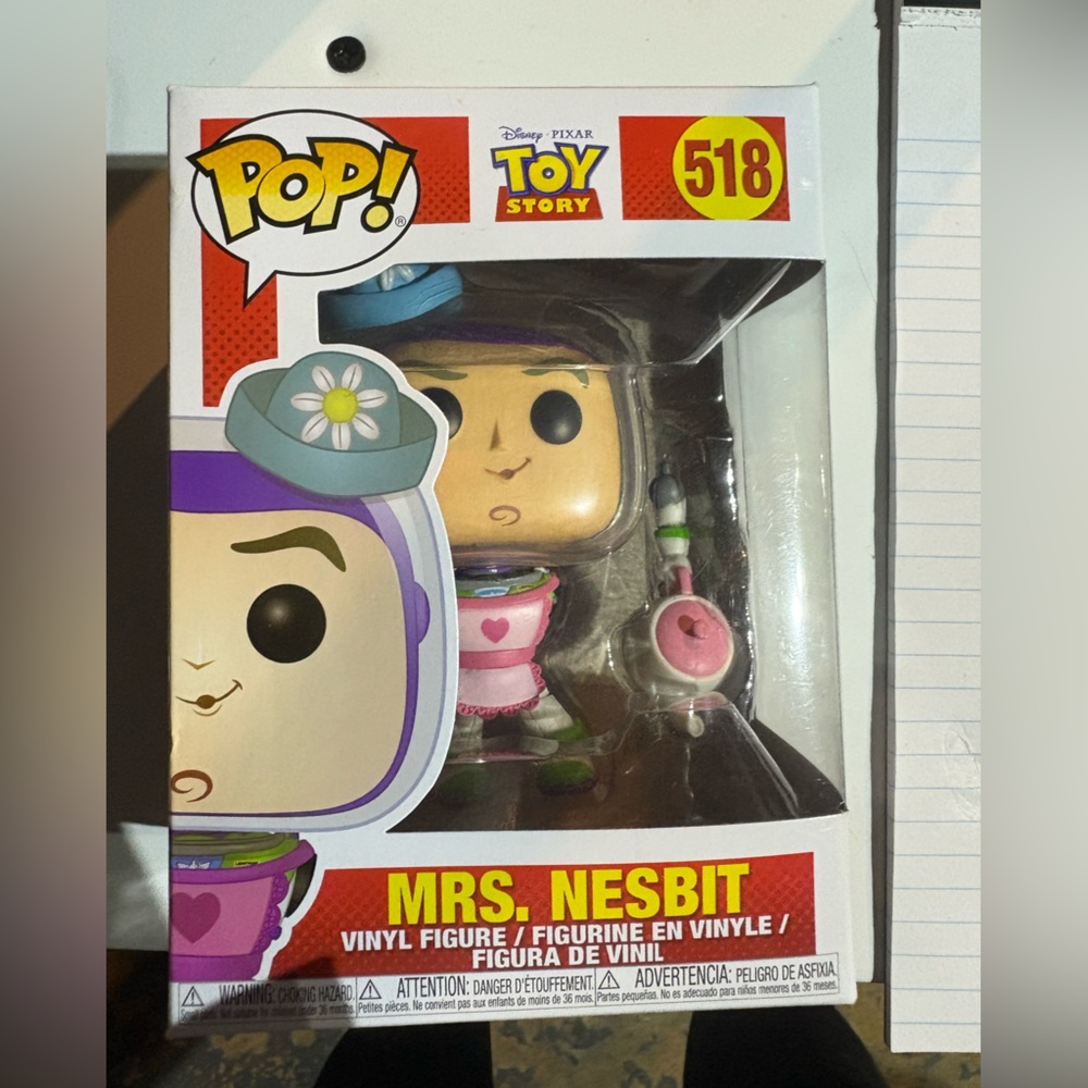 Funko pop Buzz Lightyear as Mrs Nesbit , buzz almost worst day.